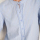 Fiona Blouse - Powder Blue Stripe
