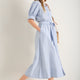 Fiona Shirt Dress - Powder Blue Stripe
