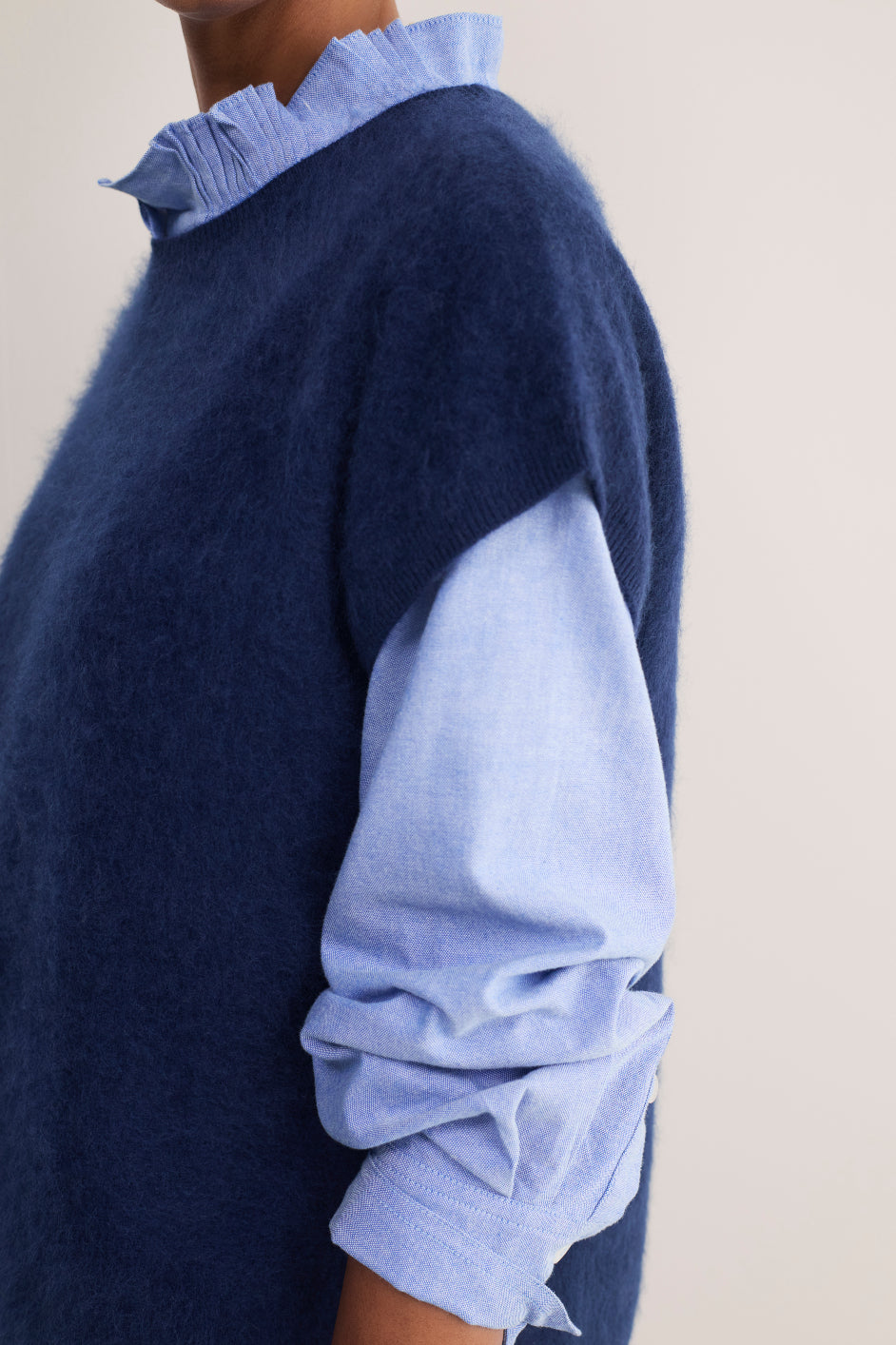 Fleur Brushed Tank - Midnight