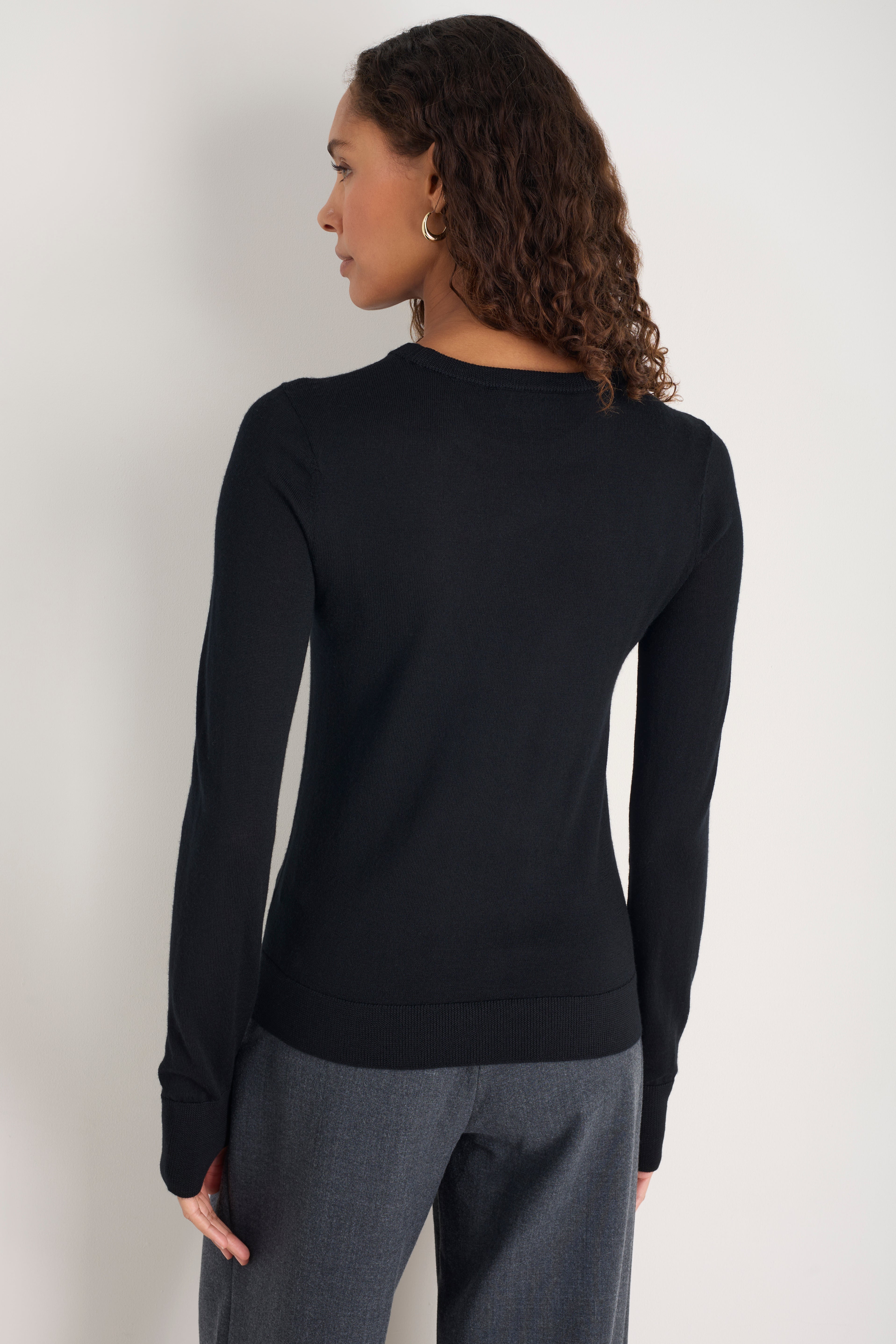 Fleur Merino Jumper - Black