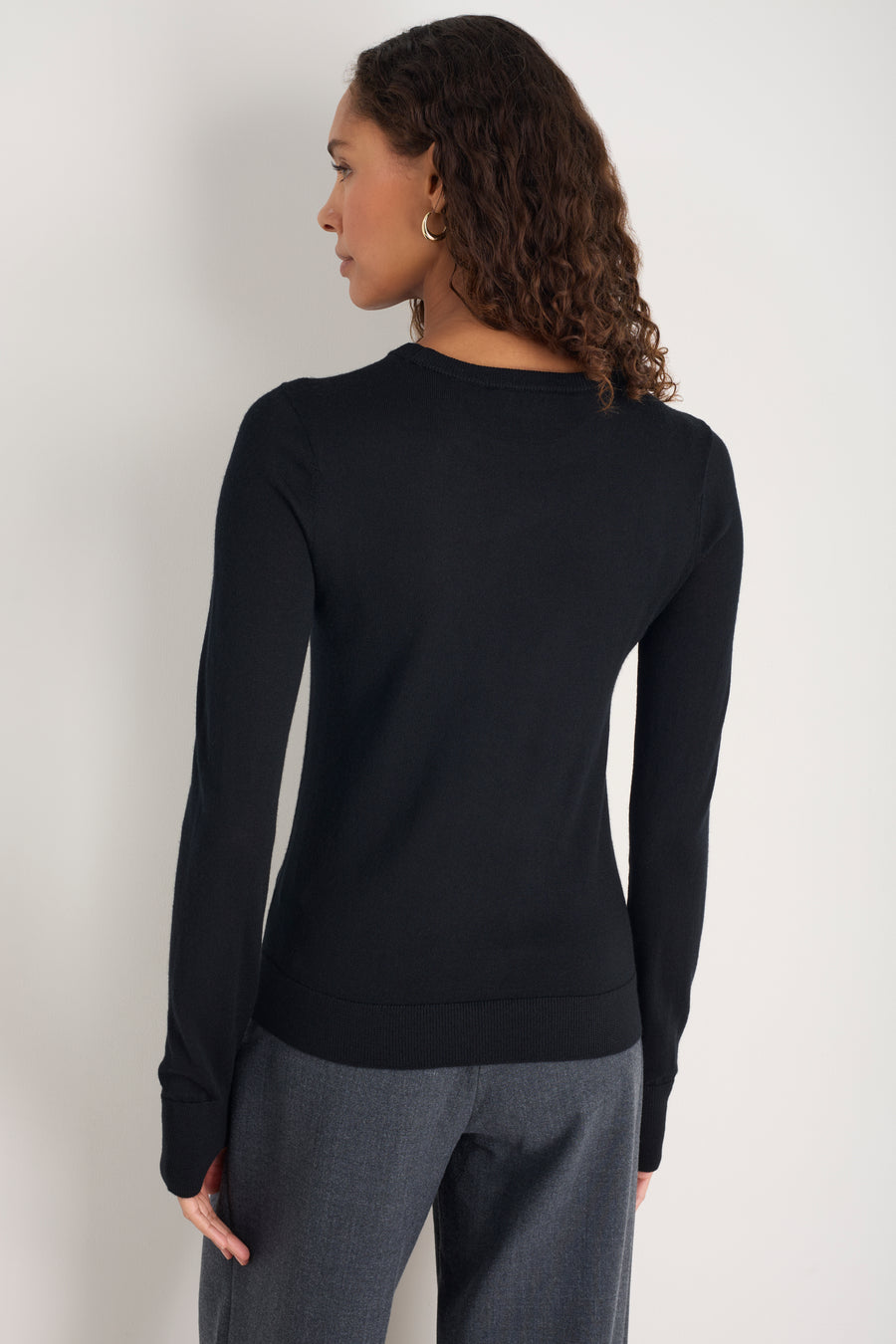 Fleur Merino Jumper - Black
