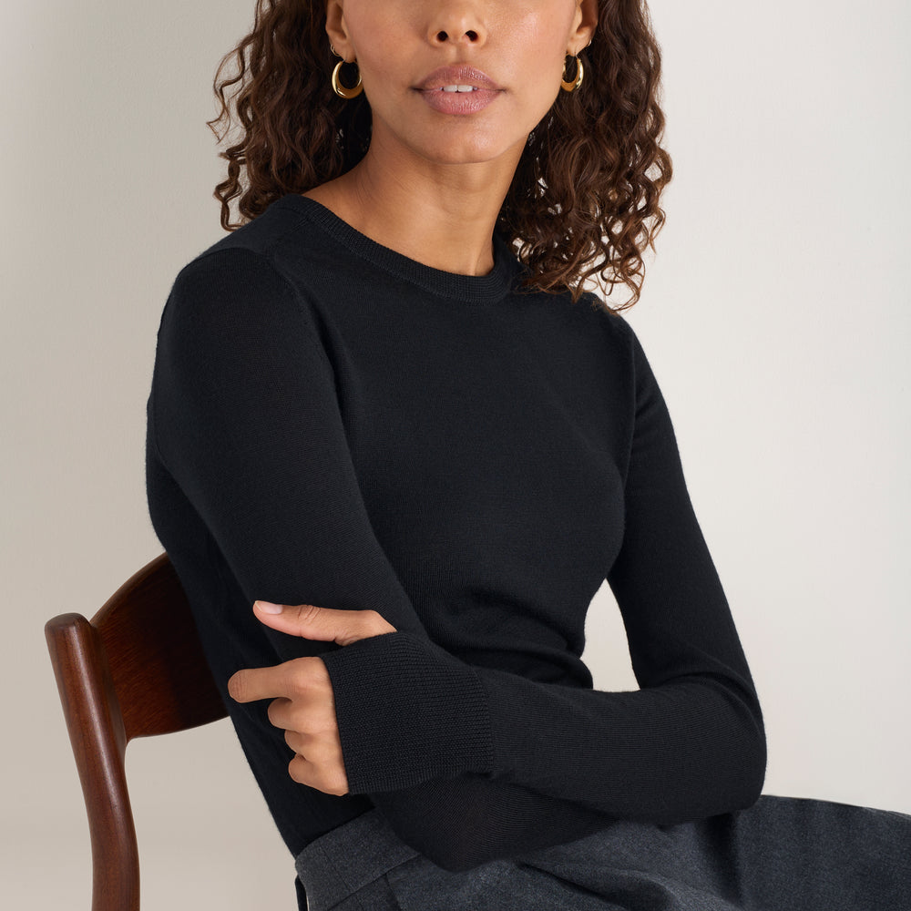 Fleur Merino Jumper - Black