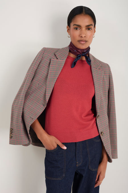 Serena Silk Scarf - Plum Sprig