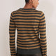 Fleur Merino Jumper - Pewter/Gold Metallic Stripe