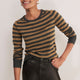 Fleur Merino Jumper - Pewter/Gold Metallic Stripe