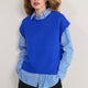 Fleur Merino Tank - Cobalt Blue