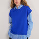 Fleur Merino Tank - Cobalt Blue