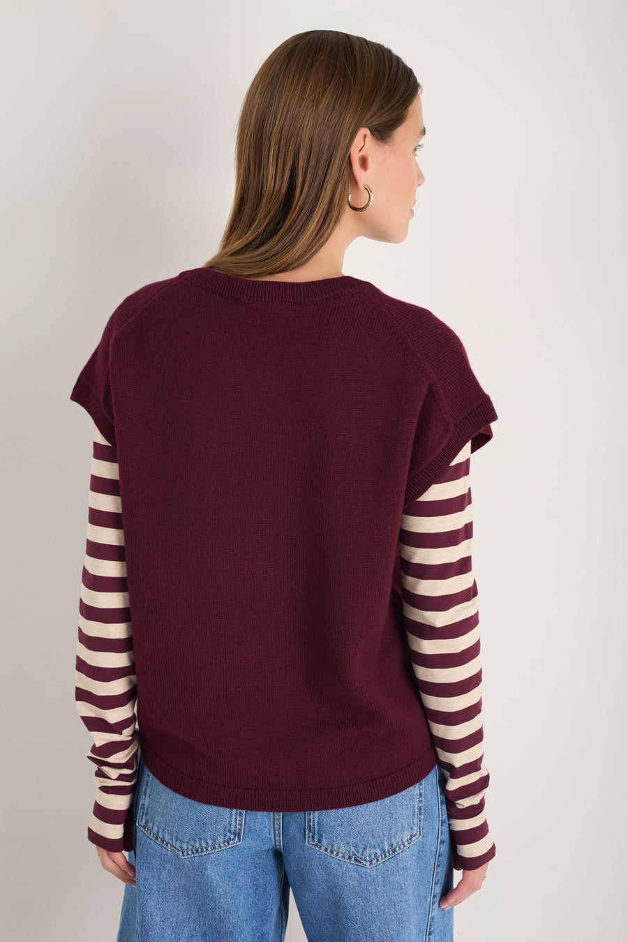 Fleur Merino Tank - Deep Fig