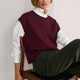 Fleur Merino Tank - Deep Fig