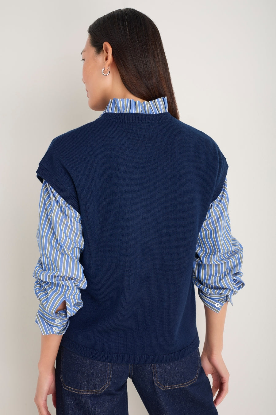 Fleur Merino Tank - Midnight