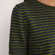 Fleur Short Sleeve Tee - Green/Midnight Metallic Stripe