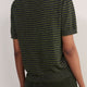 Fleur Short Sleeve Tee - Green/Midnight Metallic Stripe