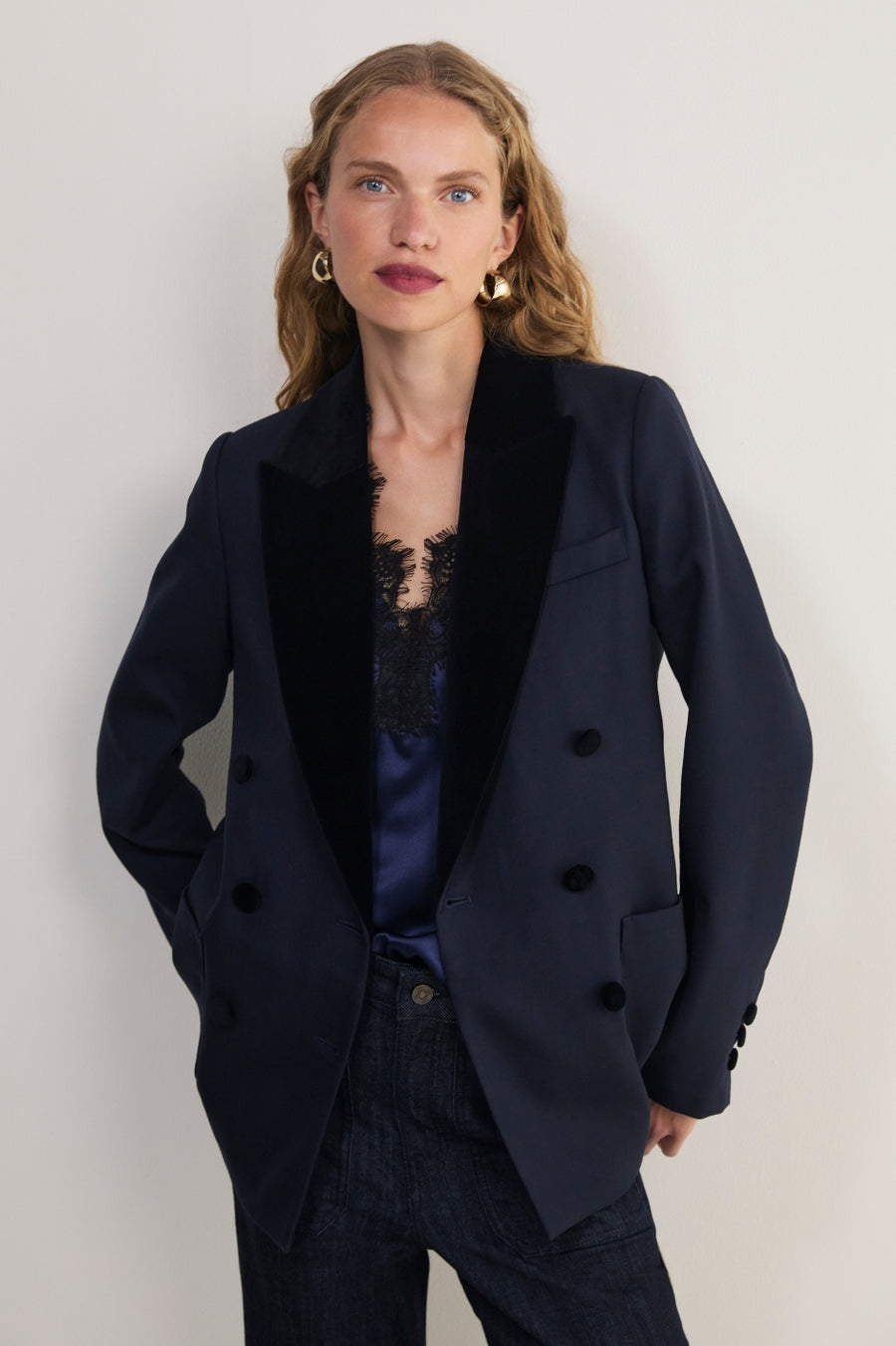 Fleur Tux Blazer - Midnight
