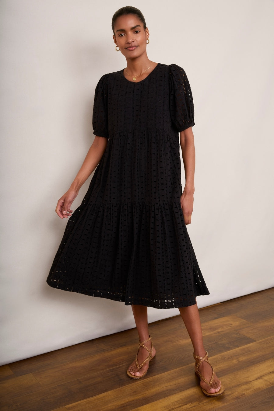Fleurice Broderie Dress - Black WYSE London Fleurice Broderie Dress - Black WYSE London