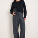 Fleurine Cropped Cardigan - Black
