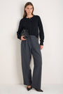 Fleurine Cropped Cardigan - Black
