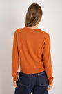 Fleurine Cropped Cardigan - Burnt Orange