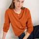 Fleurine Cropped Cardigan - Burnt Orange