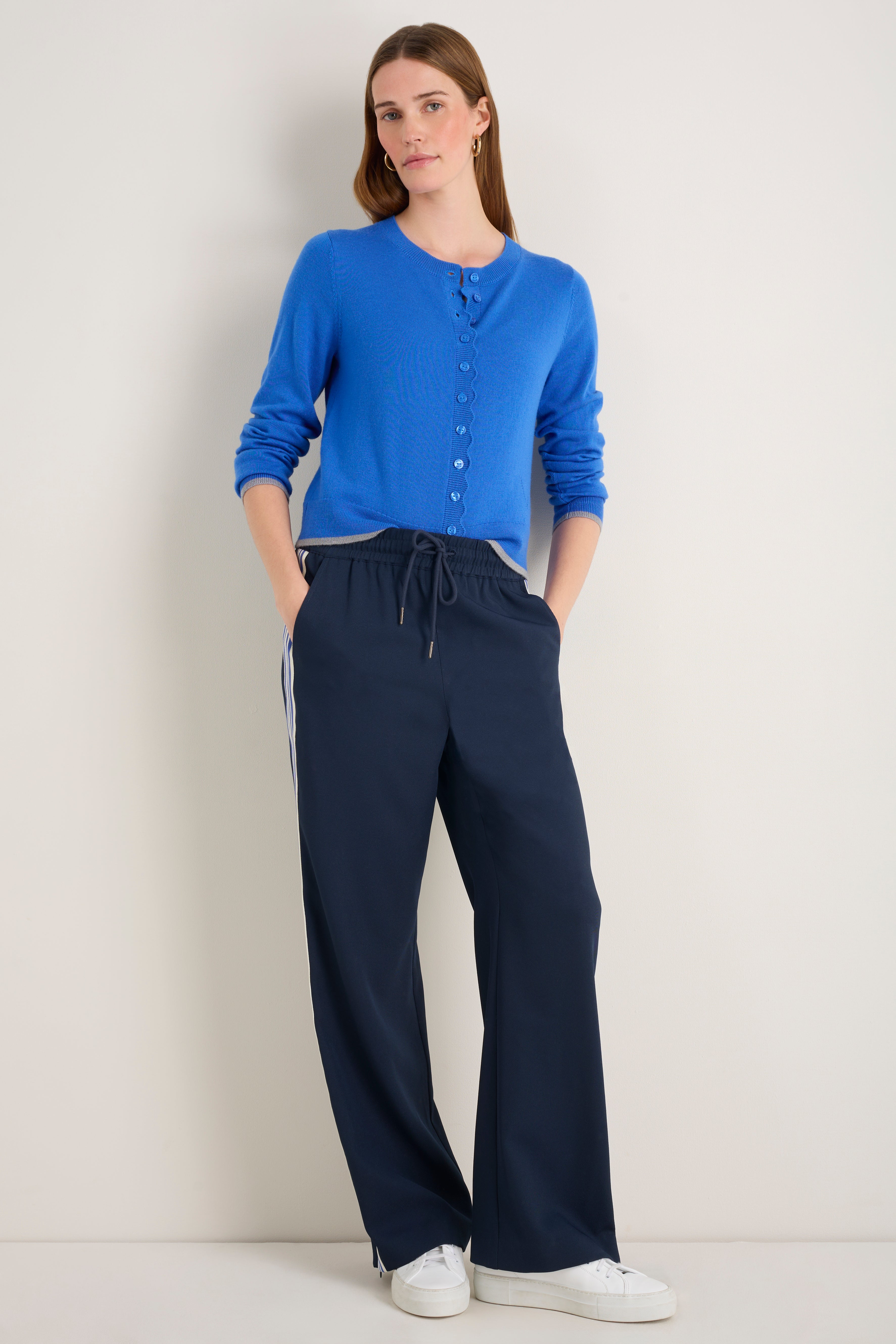 Fleurine Cropped Cardigan - Cobalt Blue