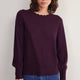 Fleurine Scallop Jumper - Aubergine/Oat Trim