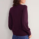 Fleurine Scallop Jumper - Aubergine/Oat Trim