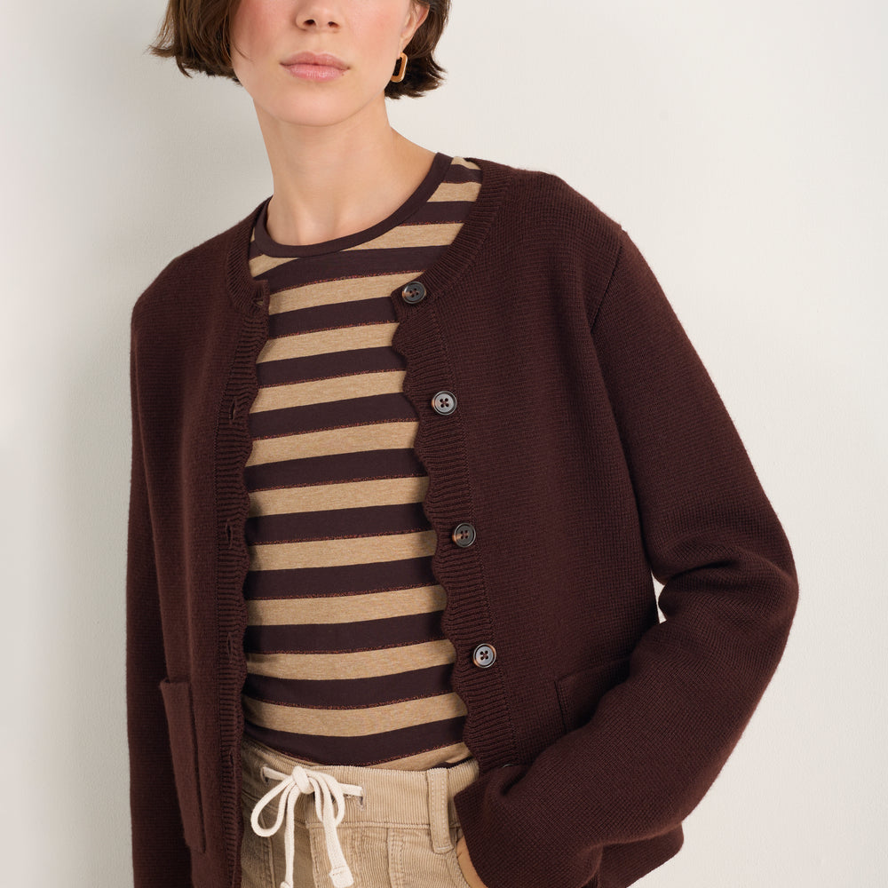 Fleurine Knitted Jacket - Cocoa