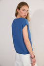 Fleurine Linen Cotton Tank - Coastal Blue