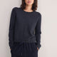 Florentine Scallop Jumper - Charcoal Grey