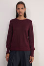 Fleurine Scallop Jumper - Aubergine Sparkle