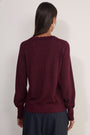 Fleurine Scallop Jumper - Aubergine Sparkle