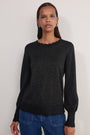Fleurine Scallop Jumper - Black Sparkle