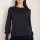 Fleurine Scallop Jumper - Black Sparkle