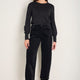 Fleurine Scallop Jumper - Black Sparkle