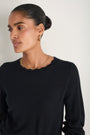 Fleurine Scallop Jumper - Black
