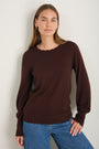Fleurine Scallop Jumper - Espresso