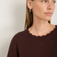 Fleurine Scallop Jumper - Espresso