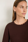 Fleurine Scallop Jumper - Espresso