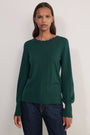 Fleurine Scallop Jumper - Forest Green