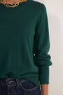 Fleurine Scallop Jumper - Forest Green