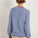 Fleurine Scallop Jumper - Midnight/Ivory Micro Stripe