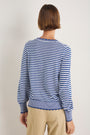 Fleurine Scallop Jumper - Midnight/Ivory Micro Stripe