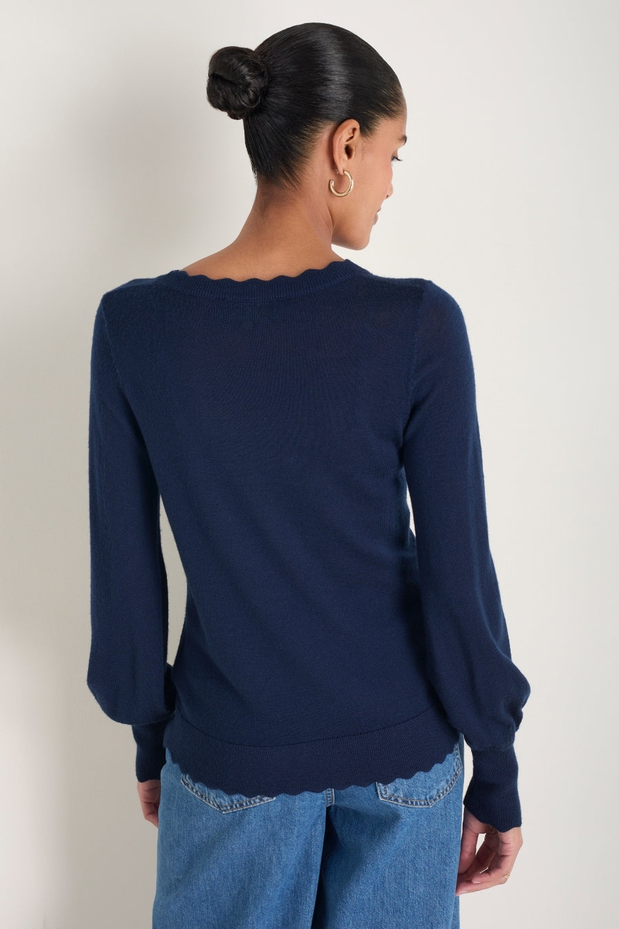 Fleurine Scallop Jumper - Midnight