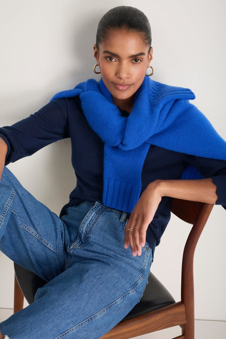 Fleurine Scallop Jumper - Midnight