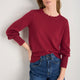 Fleurine Scallop Jumper - Pomegranate Red
