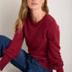 Fleurine Scallop Jumper - Pomegranate Red