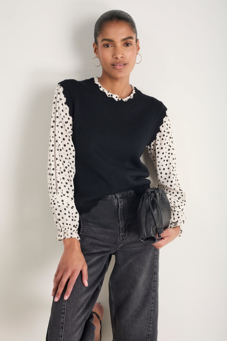 Fleurine Scallop Tank - Black