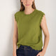 Fleurine Scallop Tank - Deep Olive
