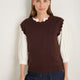 Fleurine Scallop Tank - Espresso