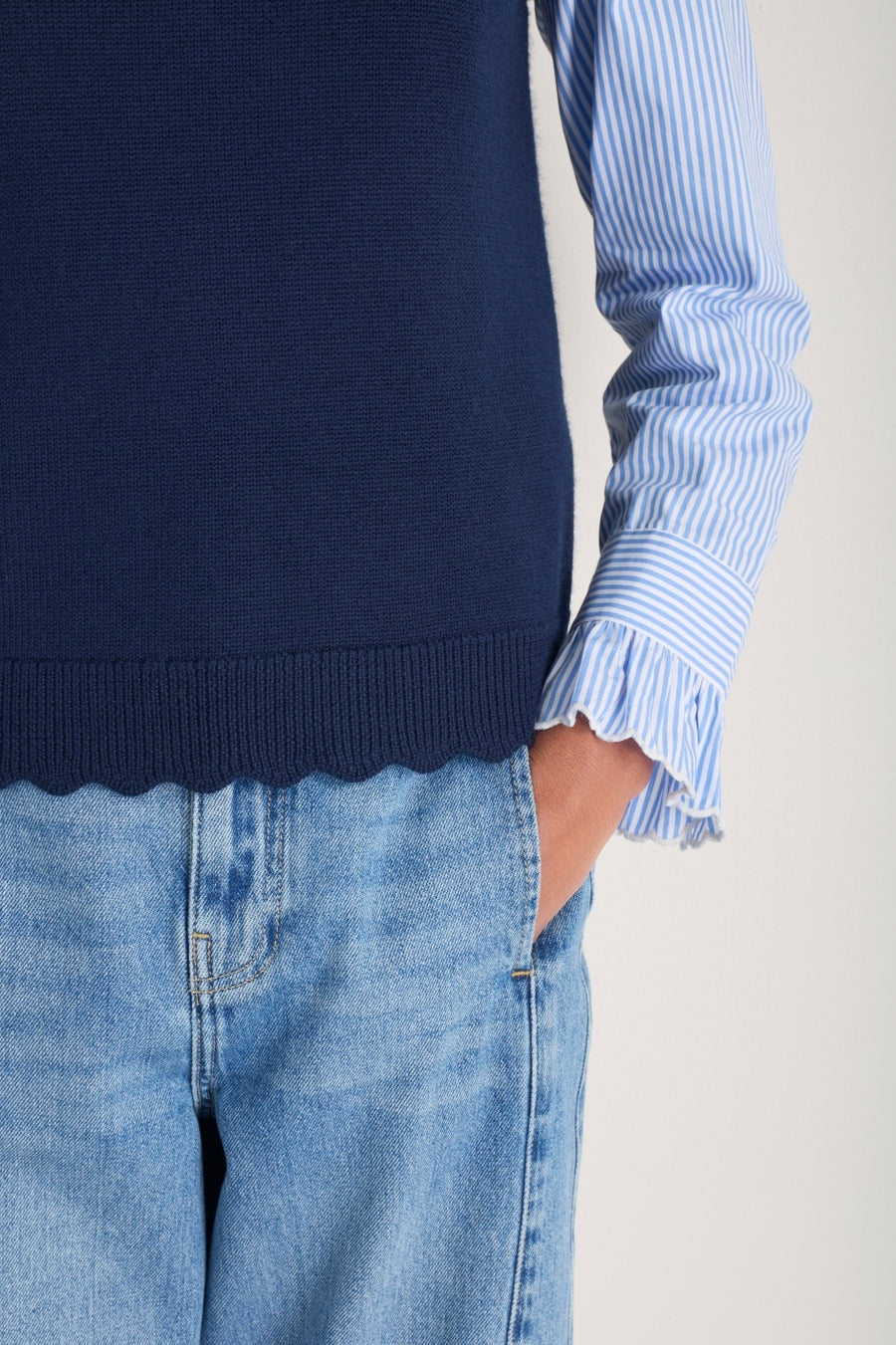 Fleurine Scallop Tank - Midnight