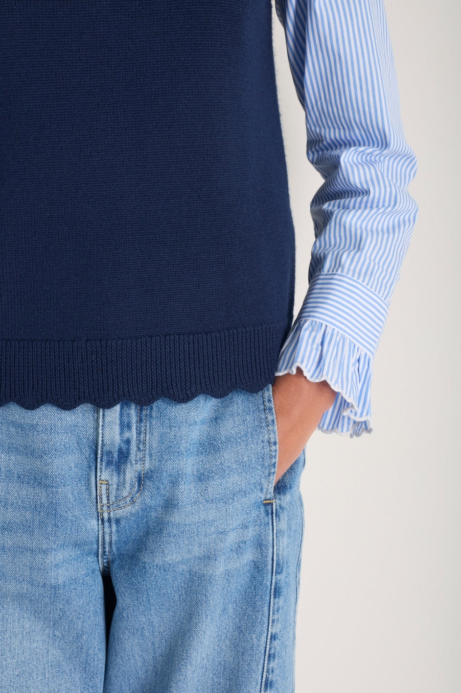 Fleurine Scallop Tank - Midnight